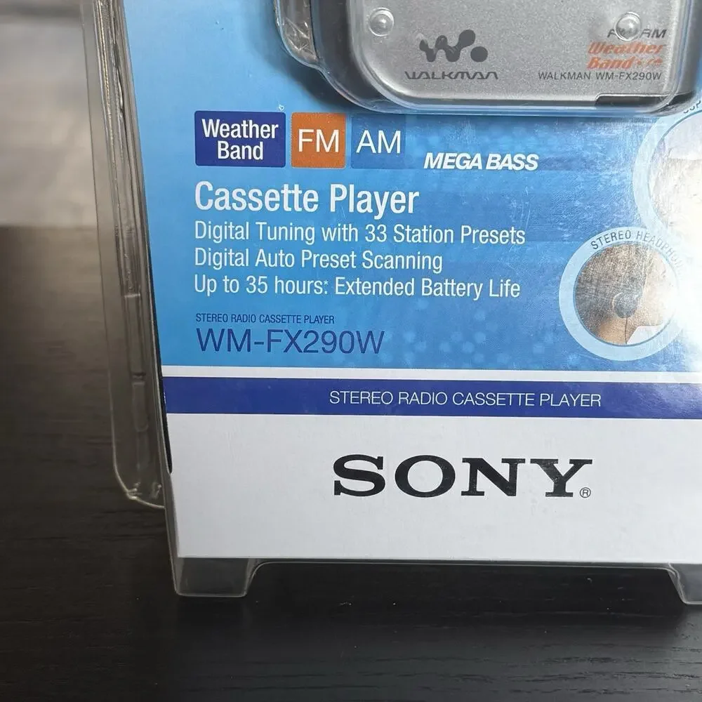 Sony Walkman WM-FX290W NEW SEALED Weather Band AM/FM Radio Cassette Tape Player